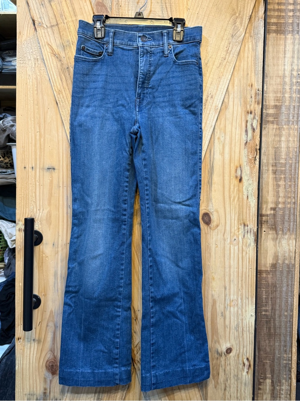 Lucky Brand Dark Blue High-Rise Flare Jeans